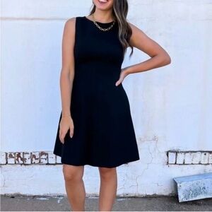 SPANX Black Sleeveless Mini A-Line Dress